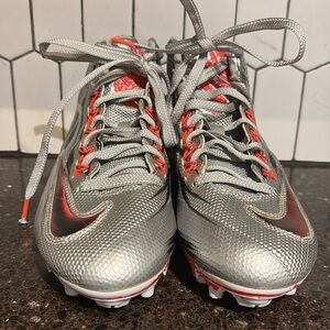 Nike Football Cleats Alpha Pro 2 3/4 TD Sz 8 Men’s Shoes Silver  820280-060-